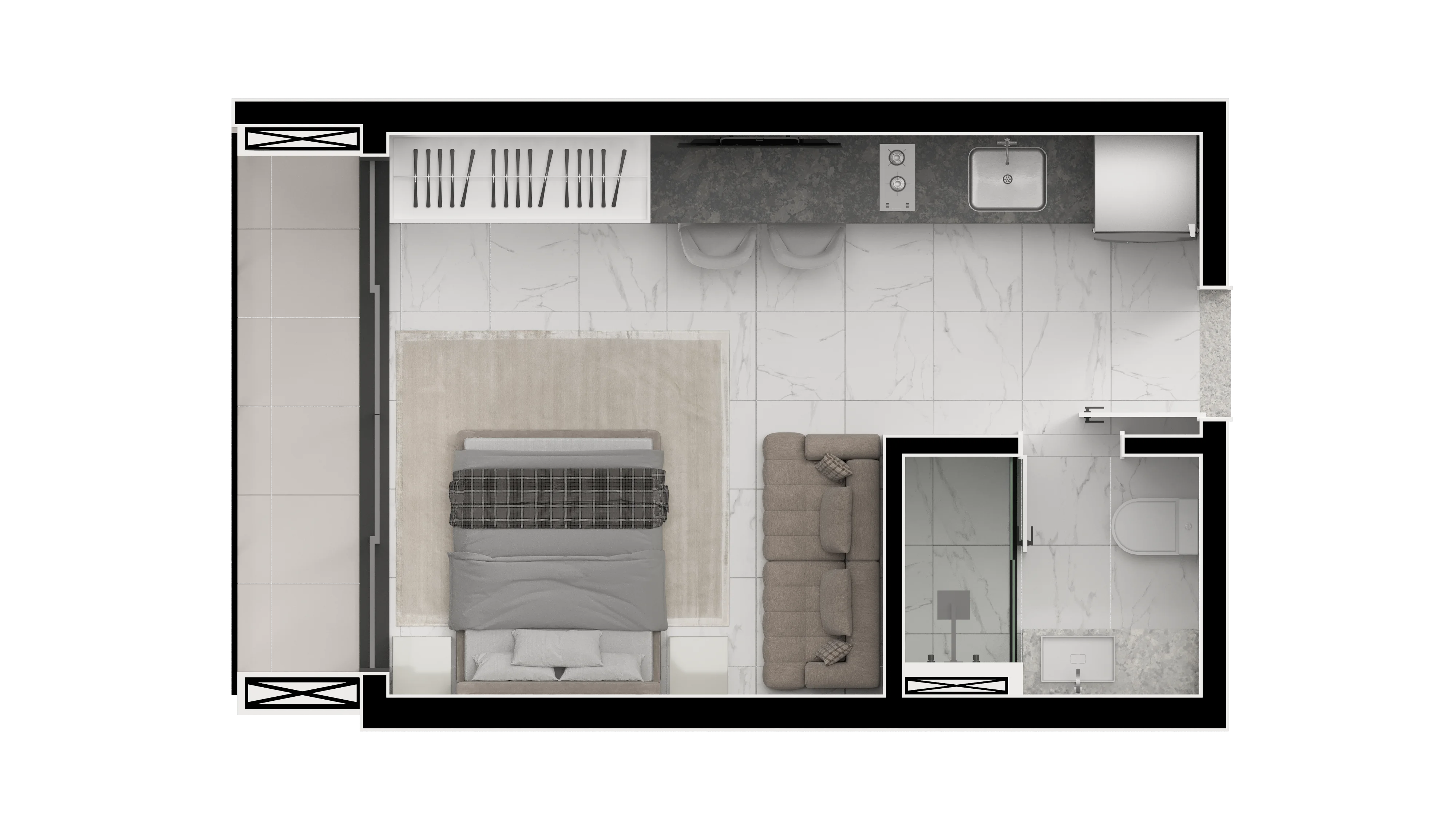 Studio Funcional – 25 m²